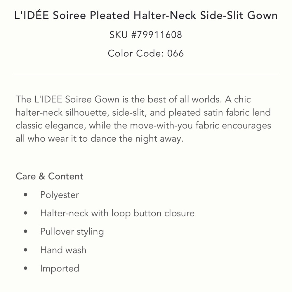 Anthropologie L’IDEÉ Soirée pleaded halter neck side slit dress 👗 - Picture 9 of 9
